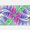 Designart - Flower like Fractal Stained Glass - Abstract Wall Art Canvas